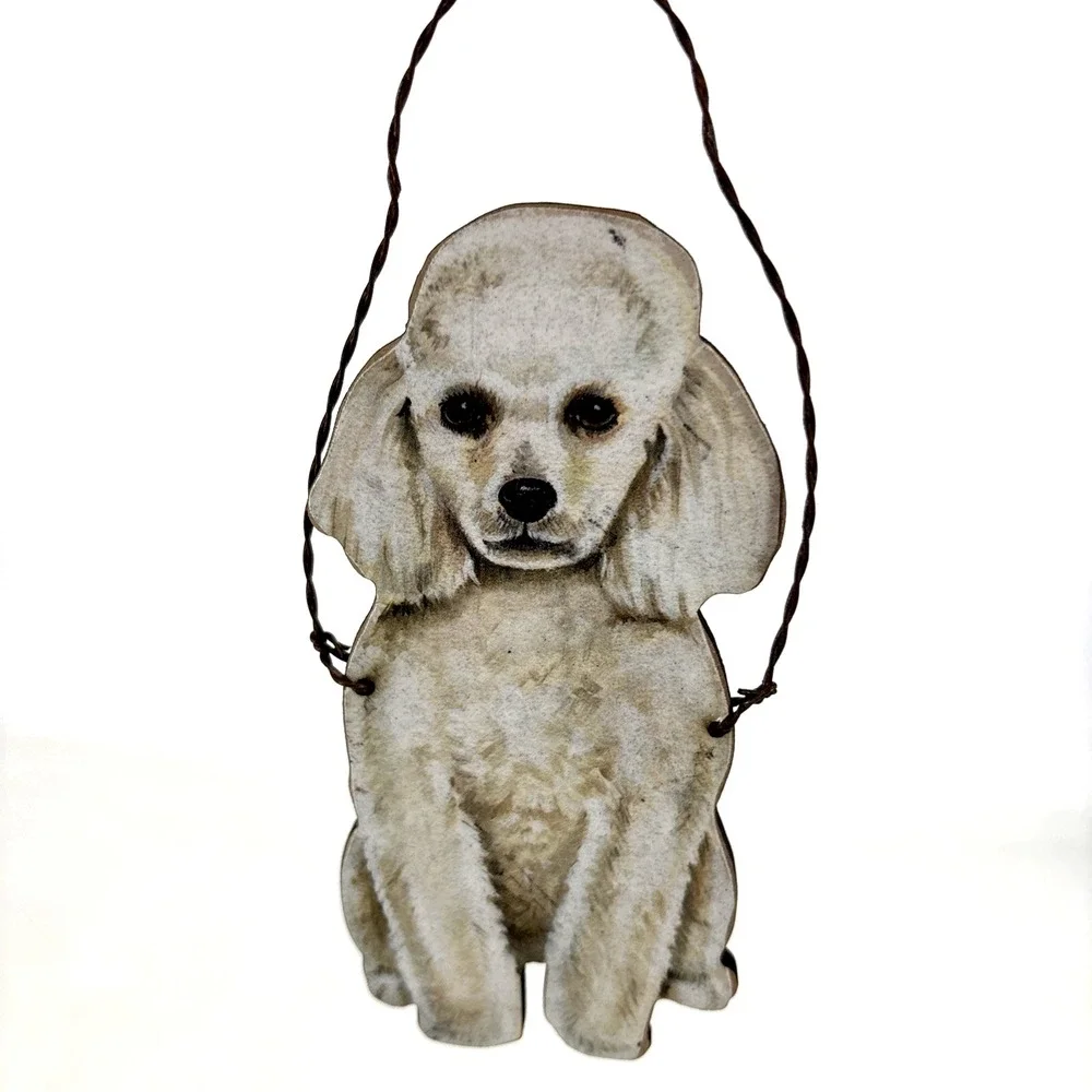 Primitives by Kathy‎ Dog Magnet and Ornament White Poodle